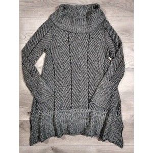 Eight Eight Eight Long Sleeve Cowl Neck Knit Tunic Sweater Womens Small Cotton